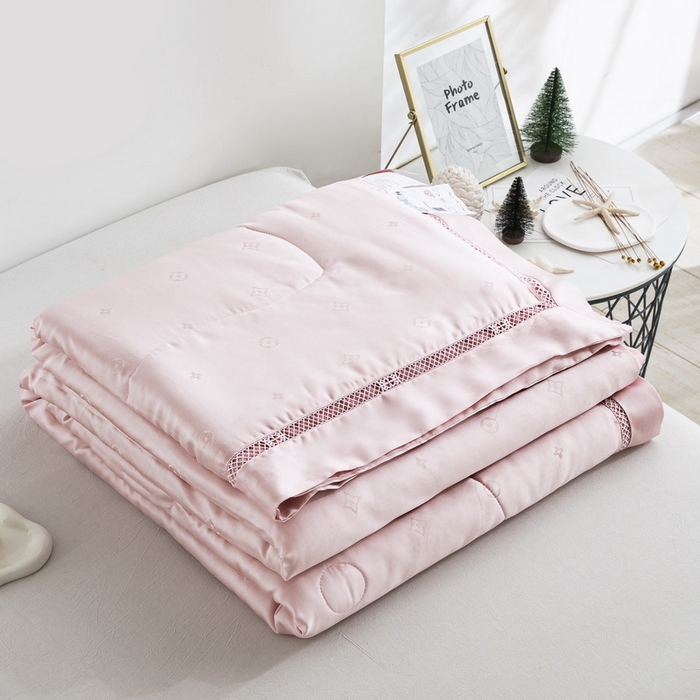 鲁爱家纺供货 2025新款天丝夏被 慕斯-玉颜粉