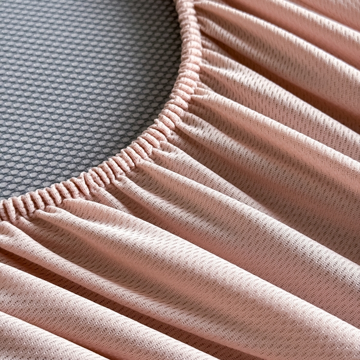 91家纺网 家纺一手货源 找家纺 九花鹿 2025新款A类PE凉感提花床笠款冰丝凉席软凉席可机洗可水洗 花梦（浅粉）