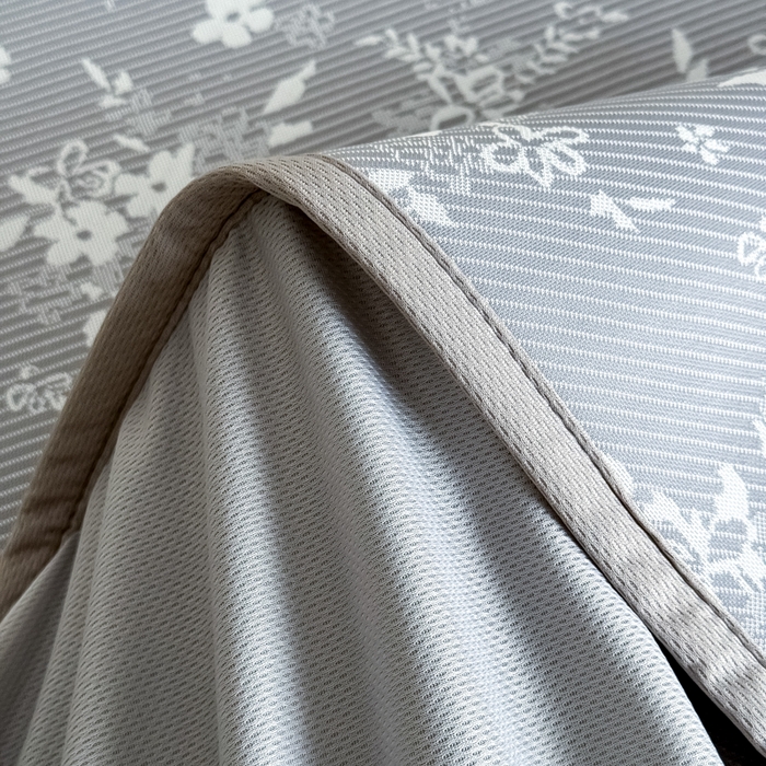 91家纺网 家纺一手货源 找家纺 九花鹿 2025新款A类PE凉感提花床笠款冰丝凉席软凉席可机洗可水洗 花梦（绅士灰）