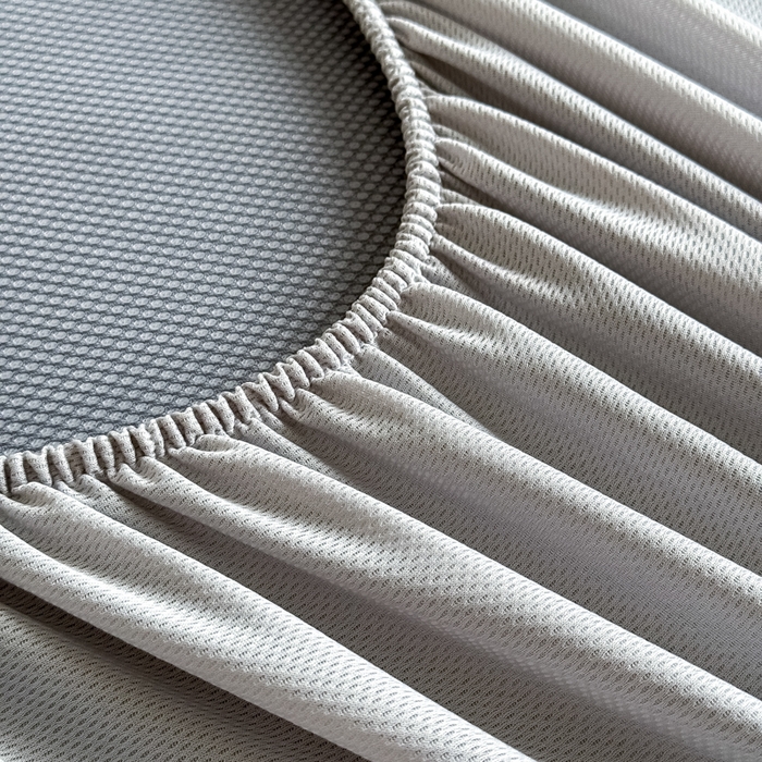 91家纺网 家纺一手货源 找家纺 九花鹿 2025新款A类PE凉感提花床笠款冰丝凉席软凉席可机洗可水洗 花梦（绅士灰）