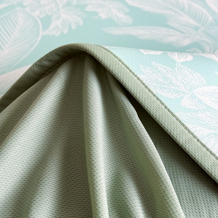 91家纺网 家纺一手货源 找家纺 九花鹿 2025新款A类PE凉感提花床笠款冰丝凉席软凉席可机洗可水洗 盆栽（青绿）