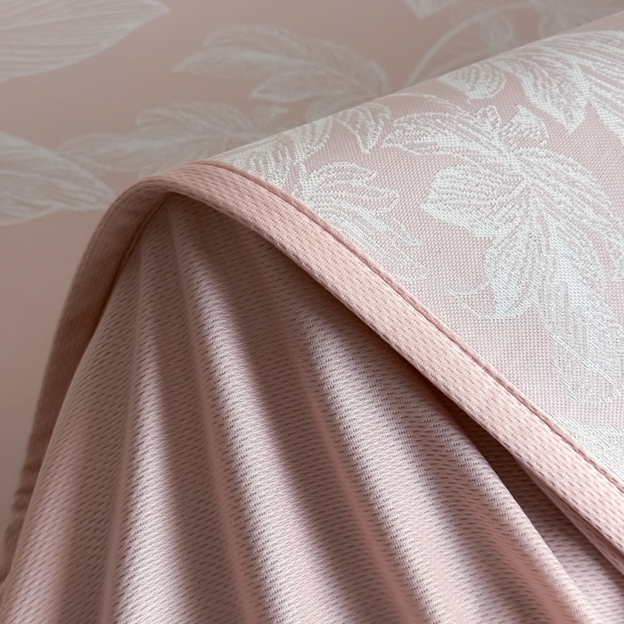 91家纺网 家纺一手货源 找家纺 九花鹿 2025新款A类PE凉感提花床笠款冰丝凉席软凉席可机洗可水洗 盆栽（樱花粉）