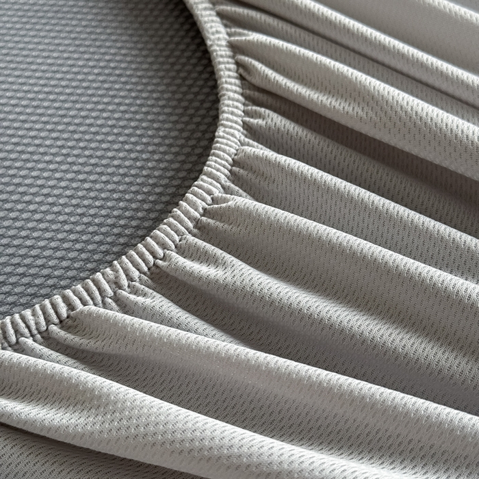 91家纺网 家纺一手货源 找家纺 九花鹿 2025新款A类PE凉感提花床笠款冰丝凉席软凉席可机洗可水洗 速写（高级灰）