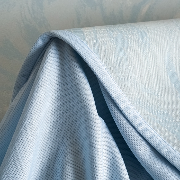 91家纺网 家纺一手货源 找家纺 九花鹿 2025新款A类PE凉感提花床笠款冰丝凉席软凉席可机洗可水洗 西里（天空蓝）