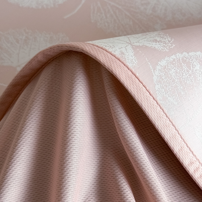 91家纺网 家纺一手货源 找家纺 九花鹿 2025新款A类PE凉感提花床笠款冰丝凉席软凉席可机洗可水洗 叶语（樱花粉）