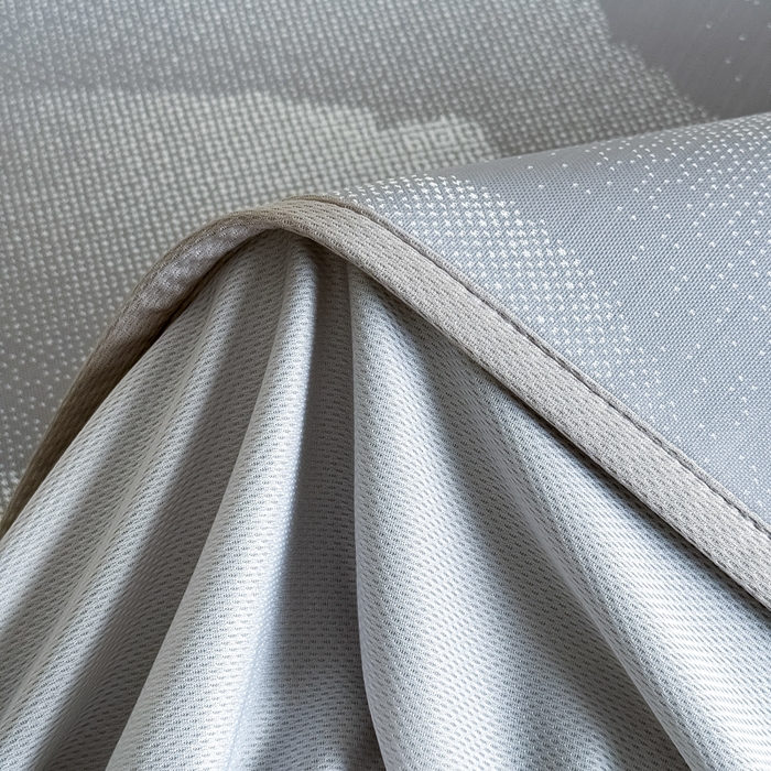 91家纺网 家纺一手货源 找家纺 九花鹿 2025新款A类PE凉感提花床笠款冰丝凉席软凉席可机洗可水洗 亦境（浅灰）