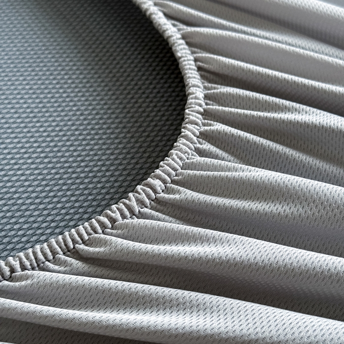 91家纺网 家纺一手货源 找家纺 九花鹿 2025新款A类PE凉感提花床笠款冰丝凉席软凉席可机洗可水洗 亦境（浅灰）