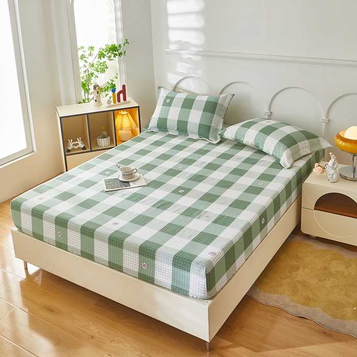 91家纺网 家纺一手货源 找家纺 乐居家纺 2025新款活性印染老粗布床笠系列 布罗西亚