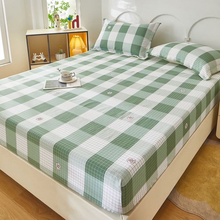 91家纺网 家纺一手货源 找家纺 乐居家纺 2025新款活性印染老粗布床笠系列 布罗西亚