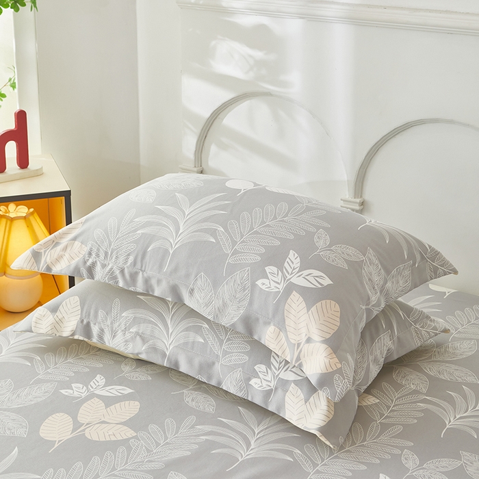 91家纺网 家纺一手货源 找家纺 乐居家纺 2025新款活性印染老粗布床笠系列 春旭日-灰