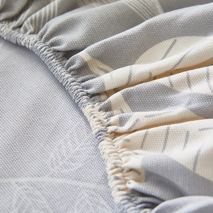 91家纺网 家纺一手货源 找家纺 乐居家纺 2025新款活性印染老粗布床笠系列 春旭日-灰