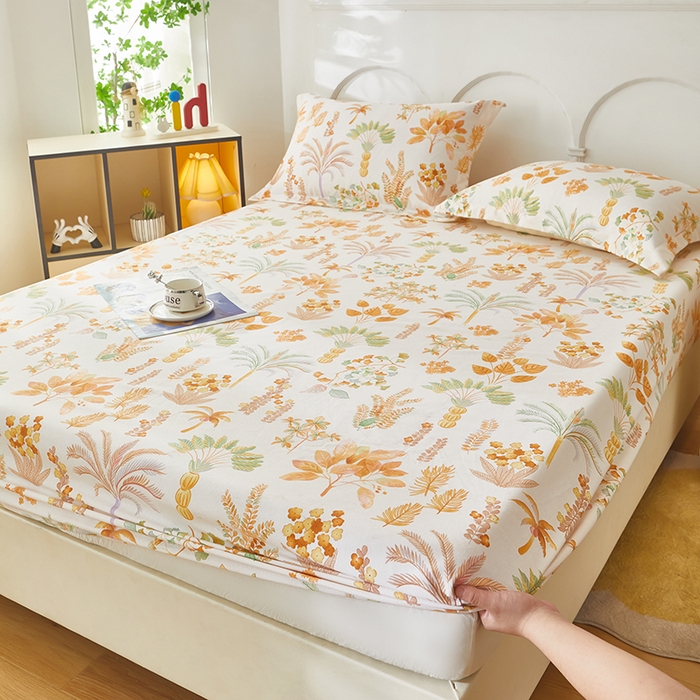 91家纺网 家纺一手货源 找家纺 乐居家纺 2025新款活性印染老粗布床笠系列 丛林尽然