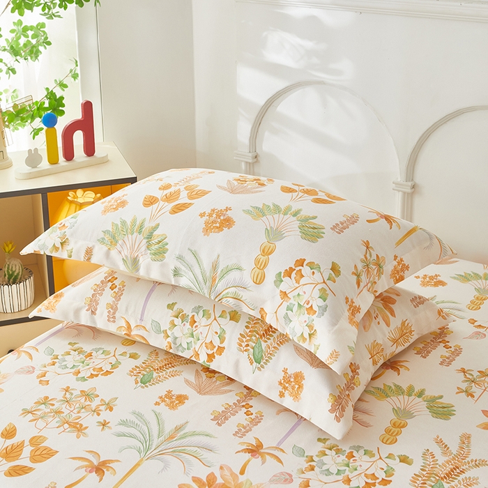 91家纺网 家纺一手货源 找家纺 乐居家纺 2025新款活性印染老粗布床笠系列 丛林尽然