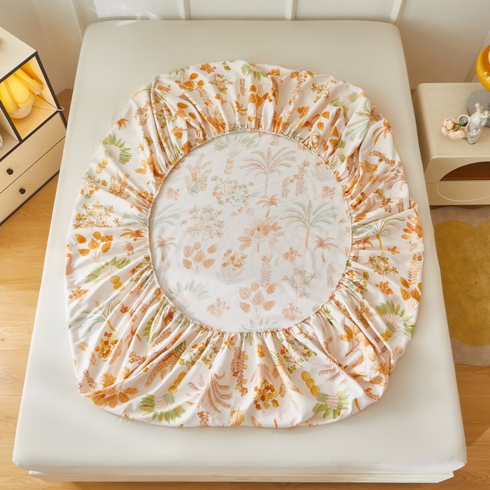 91家纺网 家纺一手货源 找家纺 乐居家纺 2025新款活性印染老粗布床笠系列 丛林尽然