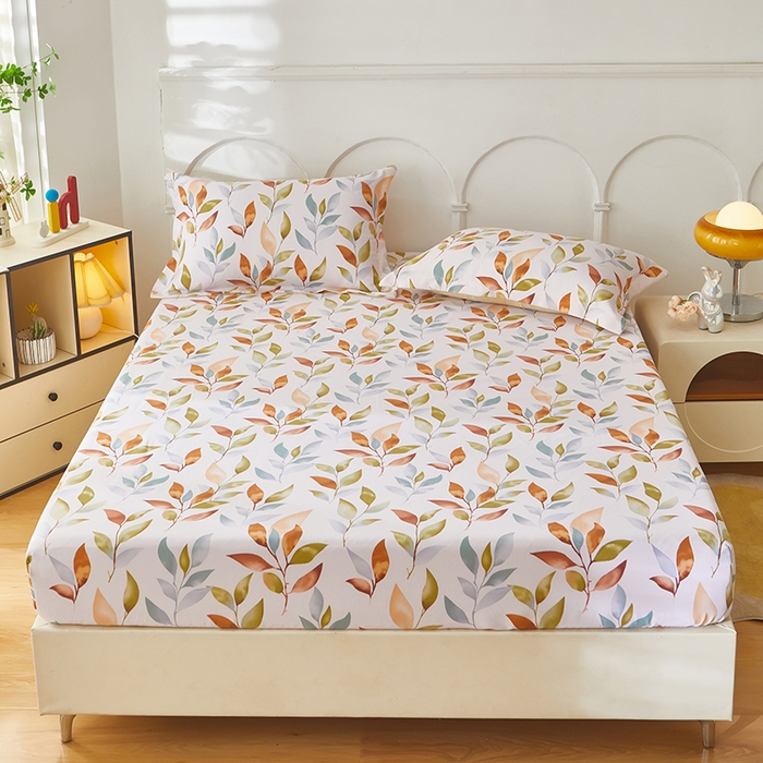 乐居家纺 2025新款活性印染老粗布床笠系列 明媚春晖