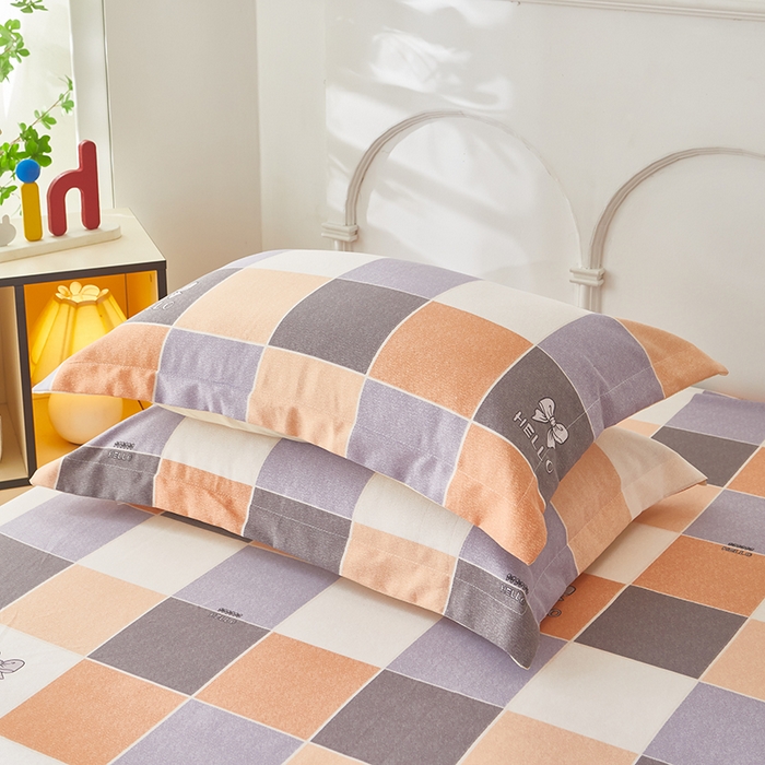 91家纺网 家纺一手货源 找家纺 乐居家纺 2025新款活性印染老粗布床笠系列 清晨密语