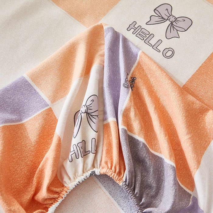 91家纺网 家纺一手货源 找家纺 乐居家纺 2025新款活性印染老粗布床笠系列 清晨密语