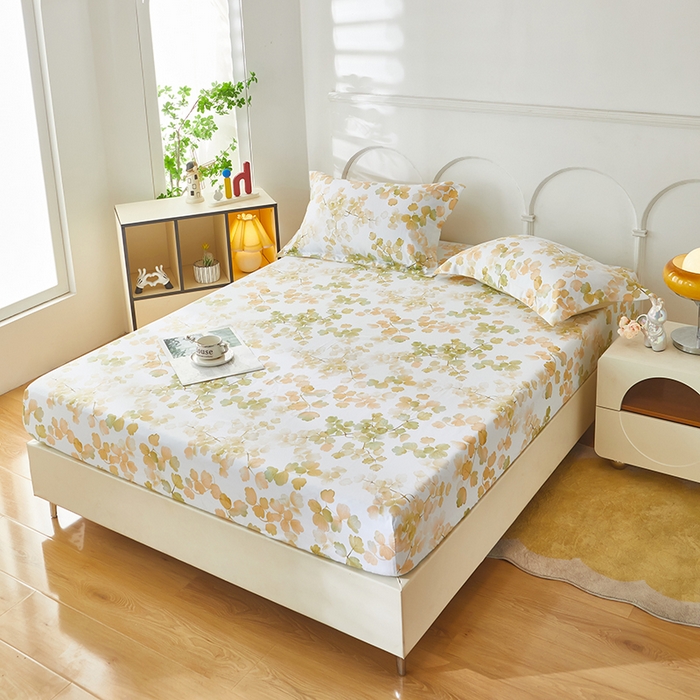 91家纺网 家纺一手货源 找家纺 乐居家纺 2025新款活性印染老粗布床笠系列 宛如黎明