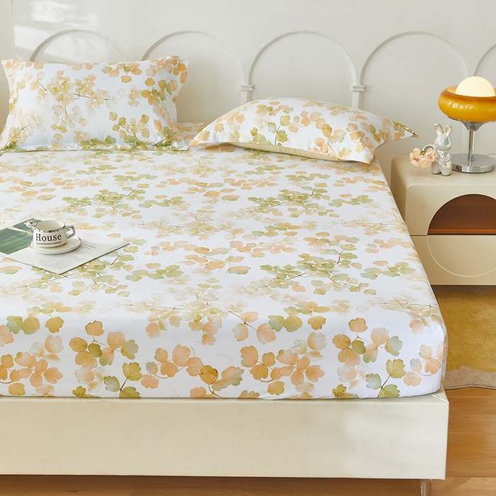 91家纺网 家纺一手货源 找家纺 乐居家纺 2025新款活性印染老粗布床笠系列 宛如黎明