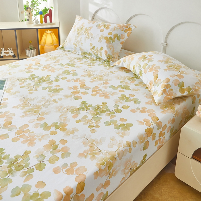 91家纺网 家纺一手货源 找家纺 乐居家纺 2025新款活性印染老粗布床笠系列 宛如黎明