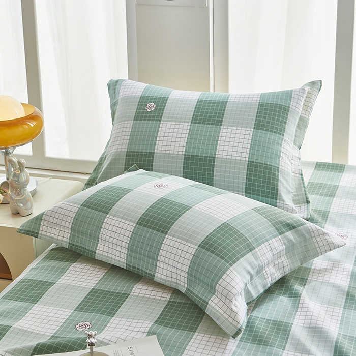 91家纺网 家纺一手货源 找家纺 乐居家纺 2025新款活性印染老粗布床笠系列 宛如黎明-全棉枕