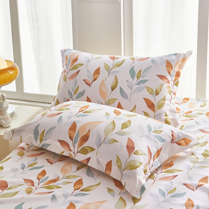 91家纺网 家纺一手货源 找家纺 乐居家纺 2025新款活性印染老粗布床笠系列 宛如黎明-全棉枕