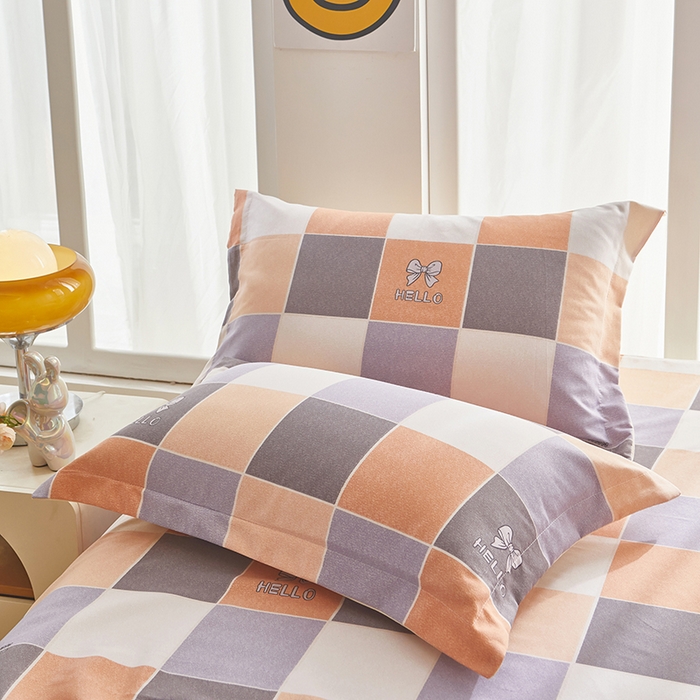 91家纺网 家纺一手货源 找家纺 乐居家纺 2025新款活性印染老粗布床笠系列 宛如黎明-全棉枕