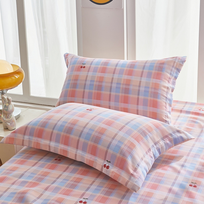 91家纺网 家纺一手货源 找家纺 乐居家纺 2025新款活性印染老粗布床笠系列 宛如黎明-全棉枕