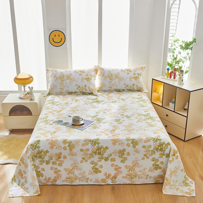 91家纺网 家纺一手货源 找家纺 （总）乐居家纺 2025新款活性印染全棉老粗布床单系列