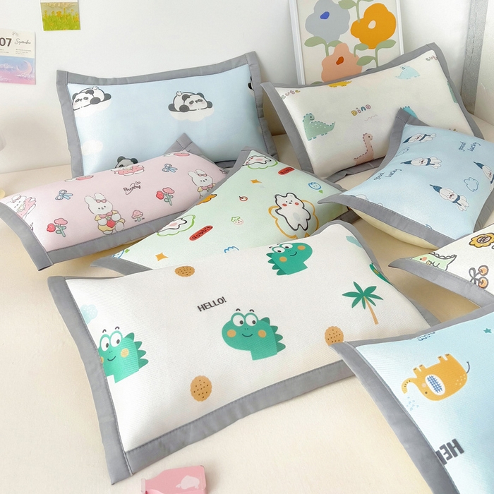 91家纺网 家纺一手货源 找家纺 （总）乐秀家纺 2025春夏新款碳光冰丝儿童凉席枕套