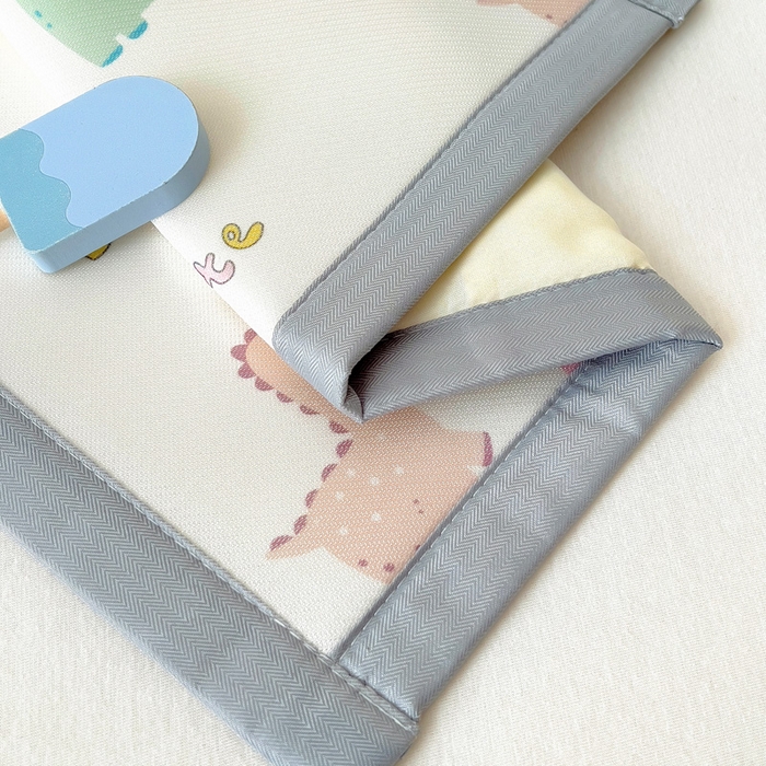 91家纺网 家纺一手货源 找家纺 乐秀家纺 2025春夏新款碳光冰丝儿童凉席枕套 炫彩恐龙