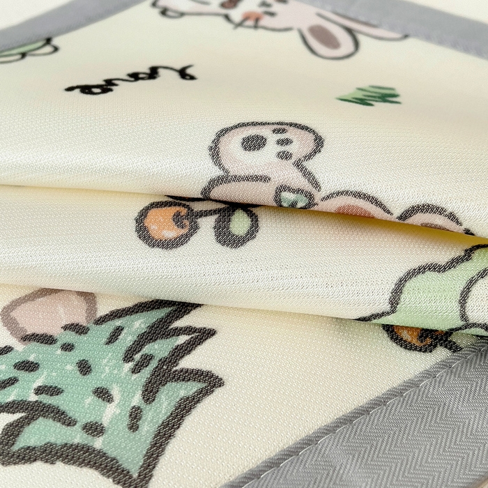 91家纺网 家纺一手货源 找家纺 乐秀家纺 2025春夏新款碳光冰丝儿童凉席枕套 动物花园