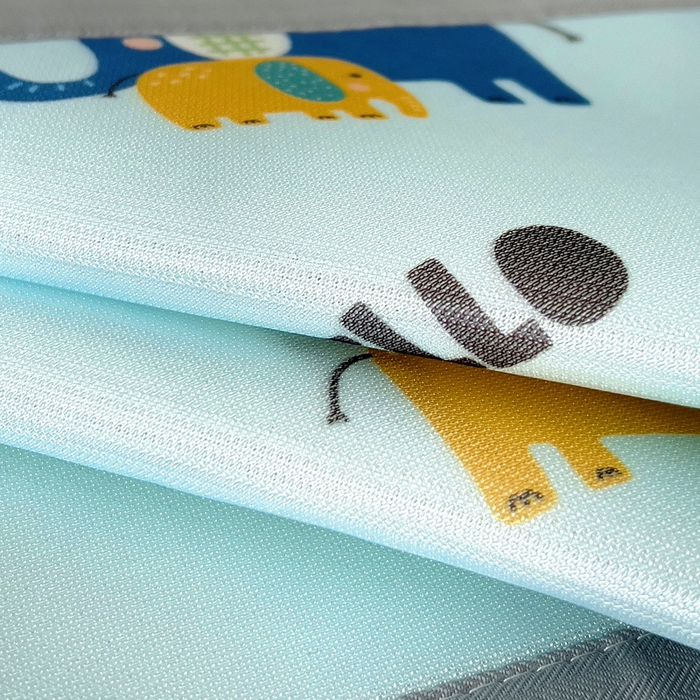 91家纺网 家纺一手货源 找家纺 乐秀家纺 2025春夏新款碳光冰丝儿童凉席枕套 多彩小象