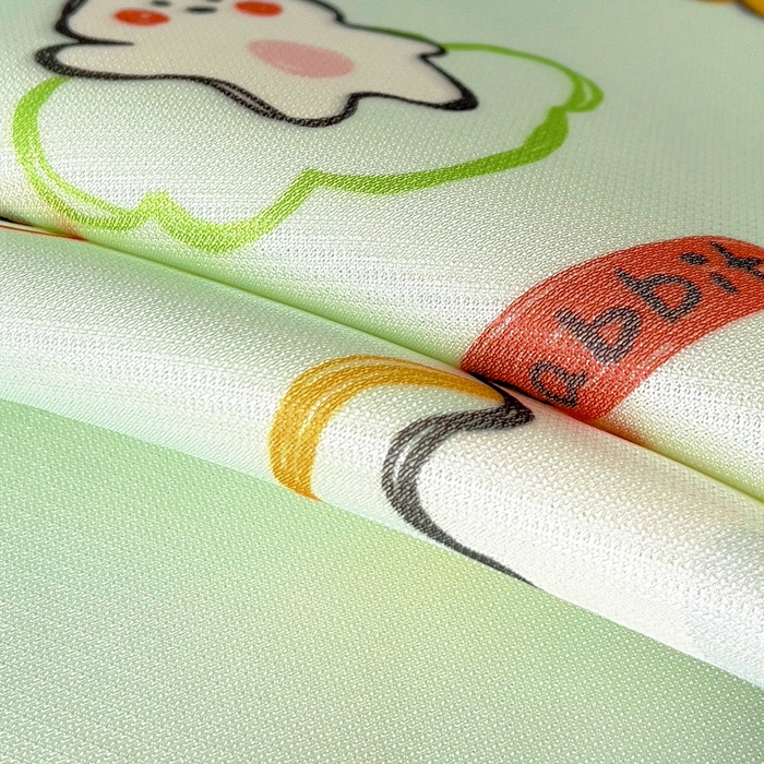 91家纺网 家纺一手货源 找家纺 乐秀家纺 2025春夏新款碳光冰丝儿童凉席枕套 神气小兔