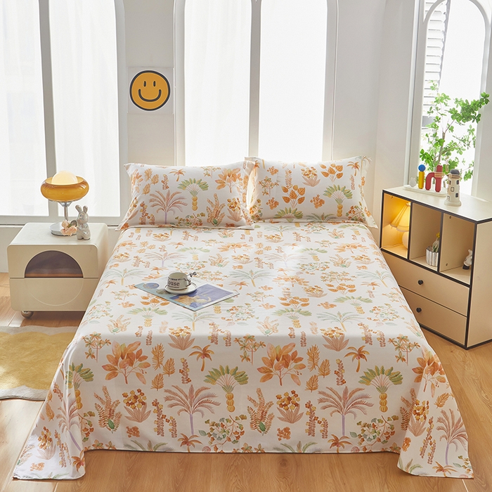 乐居家纺 2025新款活性印染全棉老粗布床单系列 丛林尽然