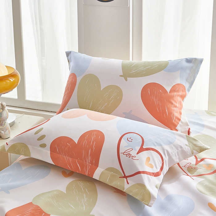 91家纺网 家纺一手货源 找家纺 乐居家纺 2025新款活性印染全棉老粗布床单系列 美丽邂逅