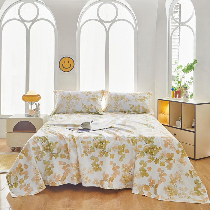 91家纺网 家纺一手货源 找家纺 乐居家纺 2025新款活性印染全棉老粗布床单系列 宛如黎明