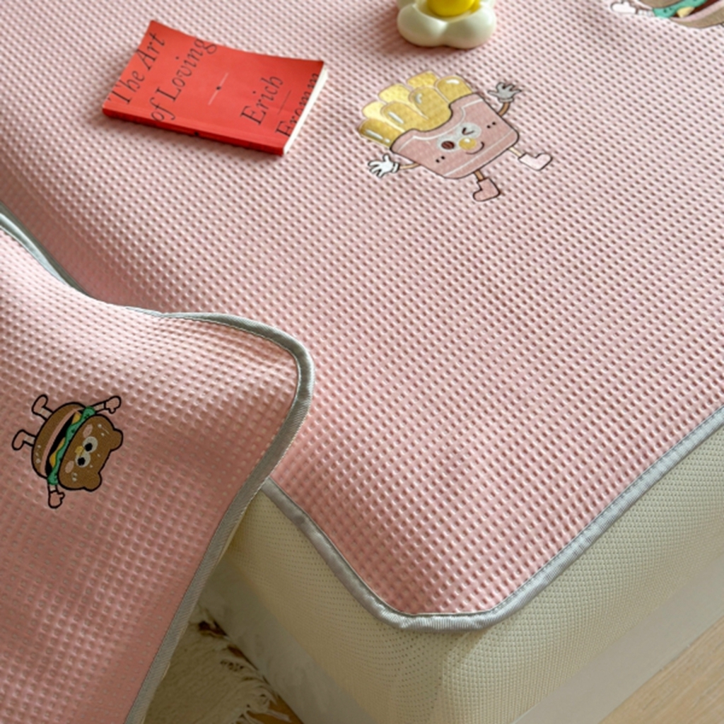 91家纺网 家纺一手货源 找家纺 （总）柚子YOUTH 2025新款亲肤舒适冰豆豆凉感凉席席子