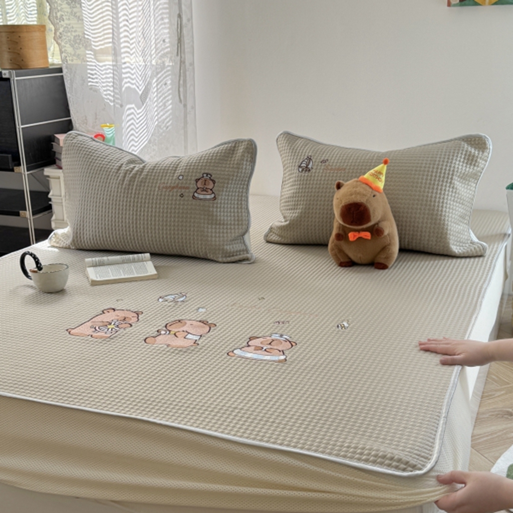 91家纺网 家纺一手货源 找家纺 （总）柚子YOUTH 2025新款亲肤舒适冰豆豆凉感凉席席子