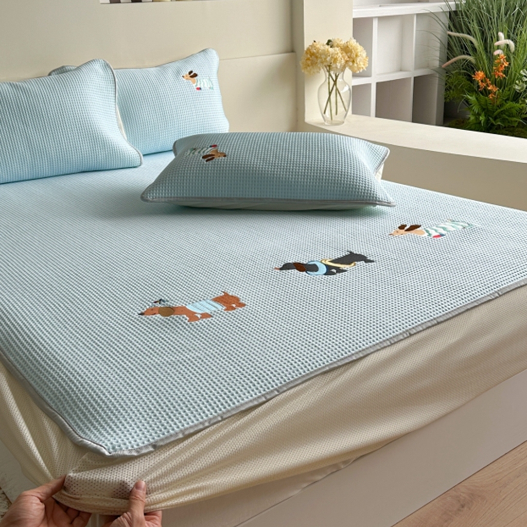 91家纺网 家纺一手货源 找家纺 （总）柚子YOUTH 2025新款亲肤舒适冰豆豆凉感凉席席子