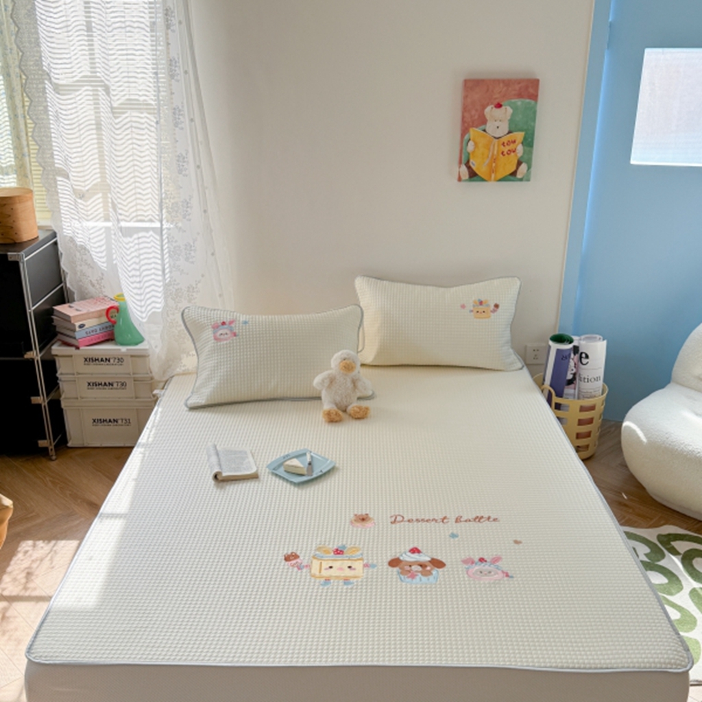 柚子YOUTH 2025新款亲肤舒适冰豆豆凉感凉席席子 黄油蛋糕(绑带款）