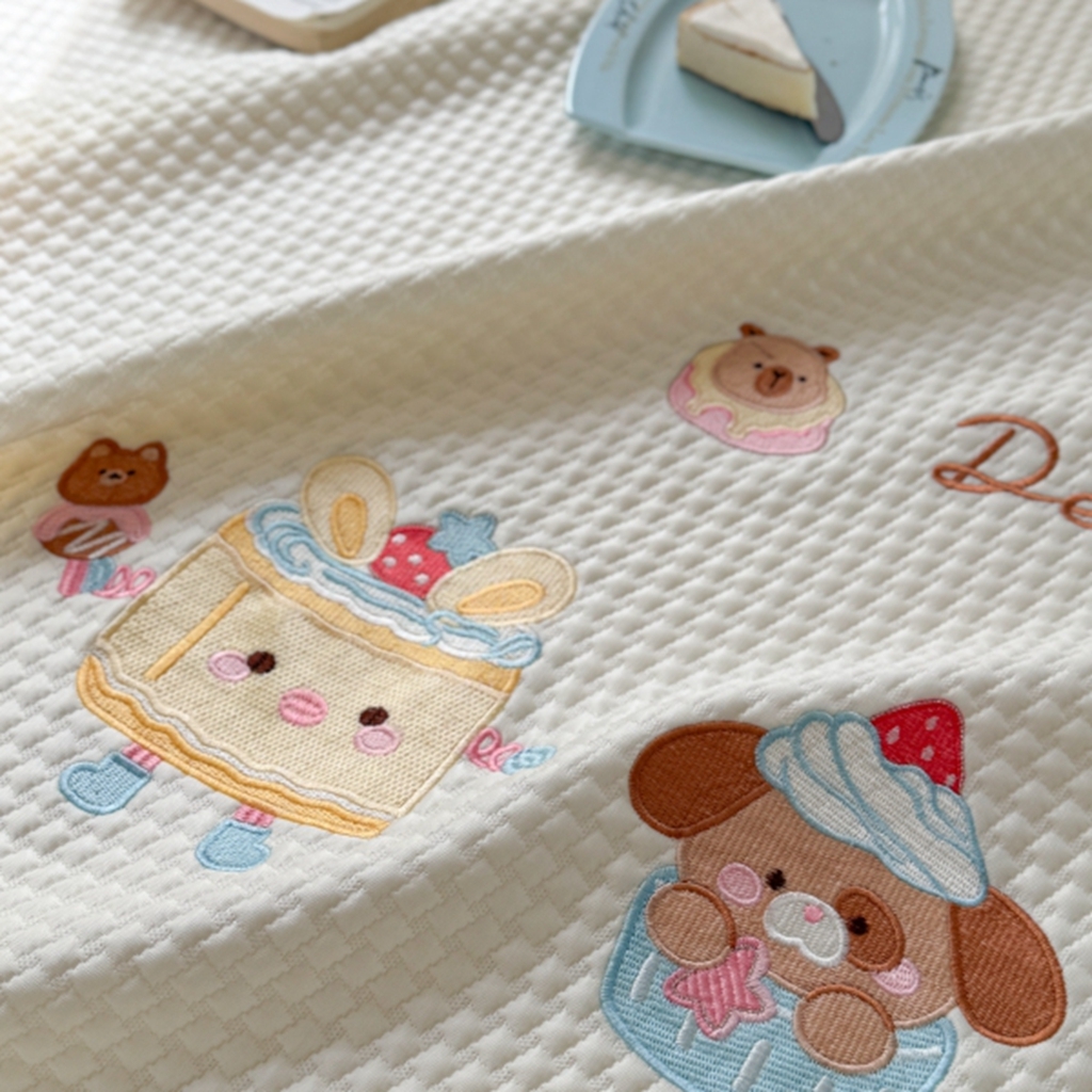 91家纺网 家纺一手货源 找家纺 柚子YOUTH 2025新款亲肤舒适冰豆豆凉感凉席席子 黄油蛋糕(绑带款）