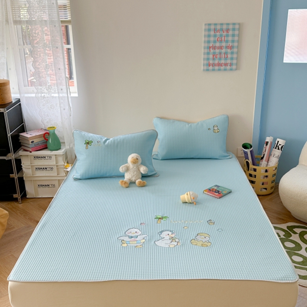 柚子YOUTH 2025新款亲肤舒适冰豆豆凉感凉席席子 破壳鸭(绑带款）