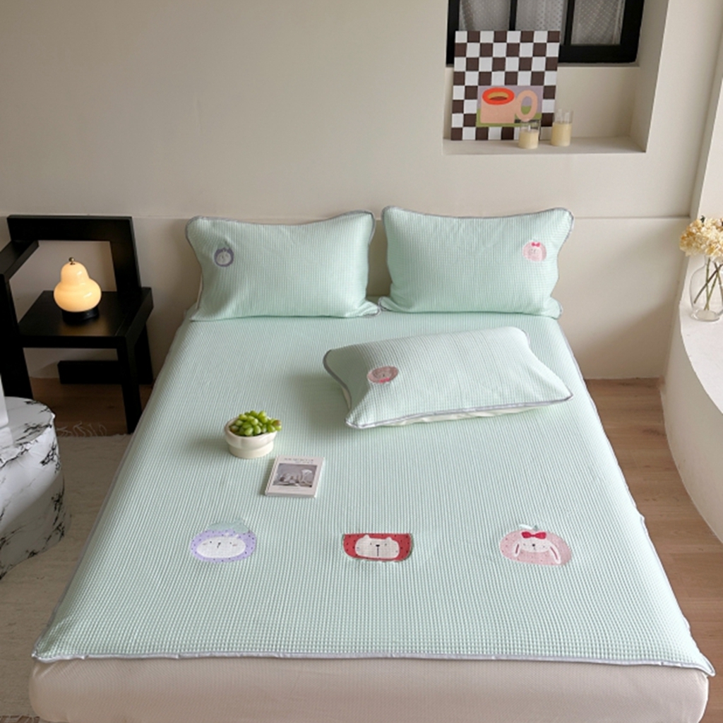 柚子YOUTH 2025新款亲肤舒适冰豆豆凉感凉席席子 水果派对(绑带款）