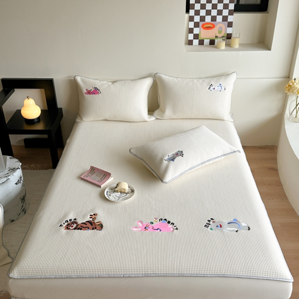 柚子YOUTH 2025新款亲肤舒适冰豆豆凉感凉席席子 慵懒时光(绑带款）