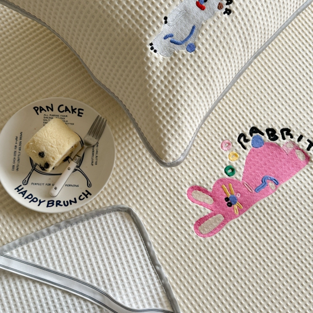 91家纺网 家纺一手货源 找家纺 柚子YOUTH 2025新款亲肤舒适冰豆豆凉感凉席席子 慵懒时光(绑带款）