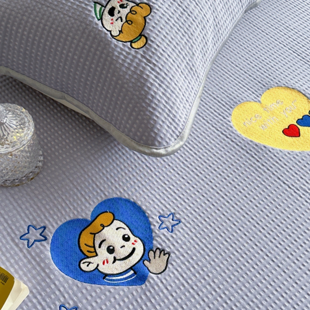 91家纺网 家纺一手货源 找家纺 柚子YOUTH 2025新款亲肤舒适冰豆豆凉感凉席席子 遇见(绑带款）