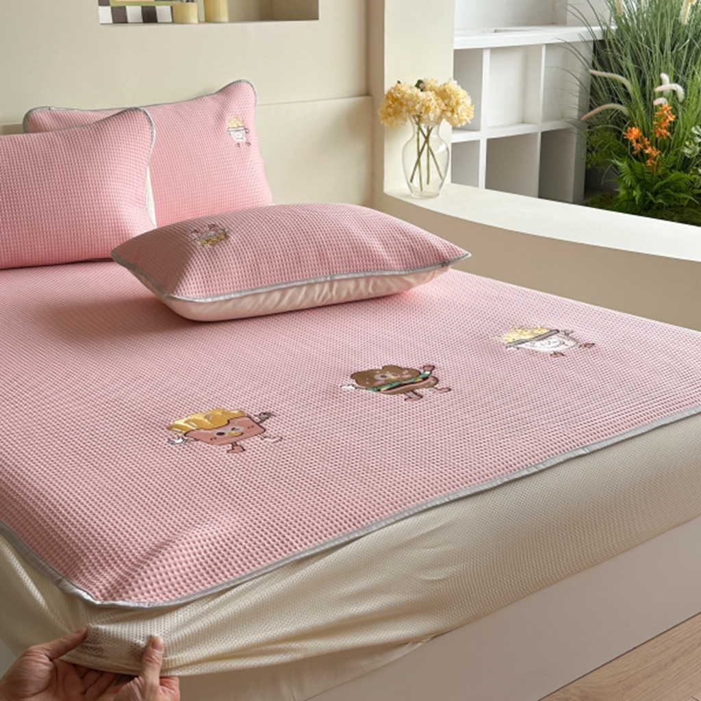 柚子YOUTH 2025新款亲肤舒适冰豆豆凉感凉席席子 疯狂星期四（床笠款）