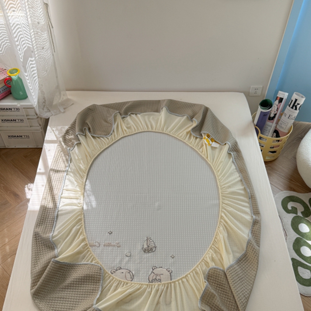 91家纺网 家纺一手货源 找家纺 柚子YOUTH 2025新款亲肤舒适冰豆豆凉感凉席席子 卡皮船长（床笠款）