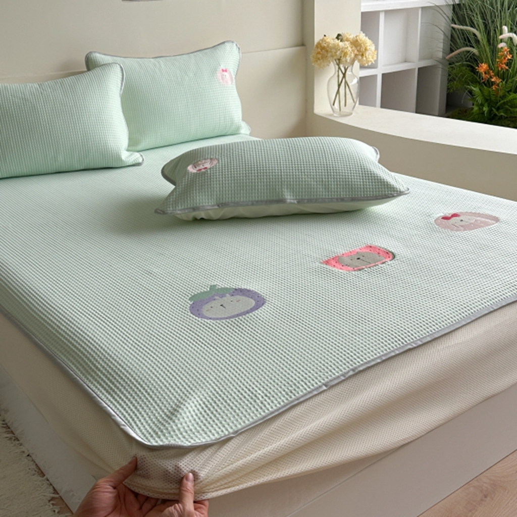 柚子YOUTH 2025新款亲肤舒适冰豆豆凉感凉席席子 水果派对（床笠款）